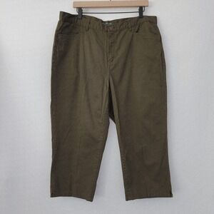 Ralph Lauren Jeans Co. Classic Midcalf green‎ cropped pants womens size 16W